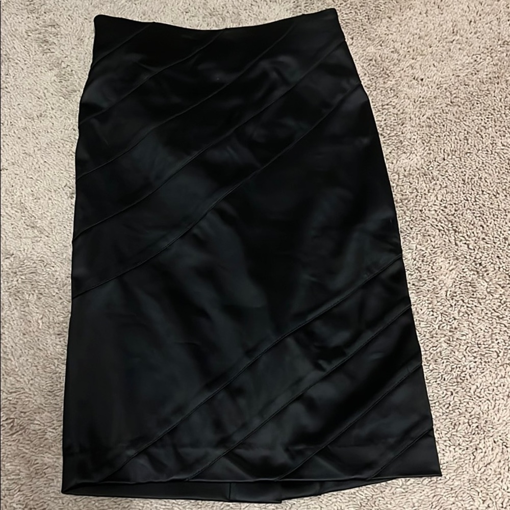 BEBE pencil black leather skirt